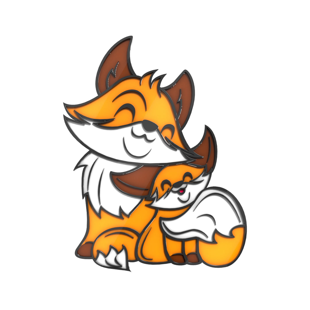 CHIBI FOXES PIN